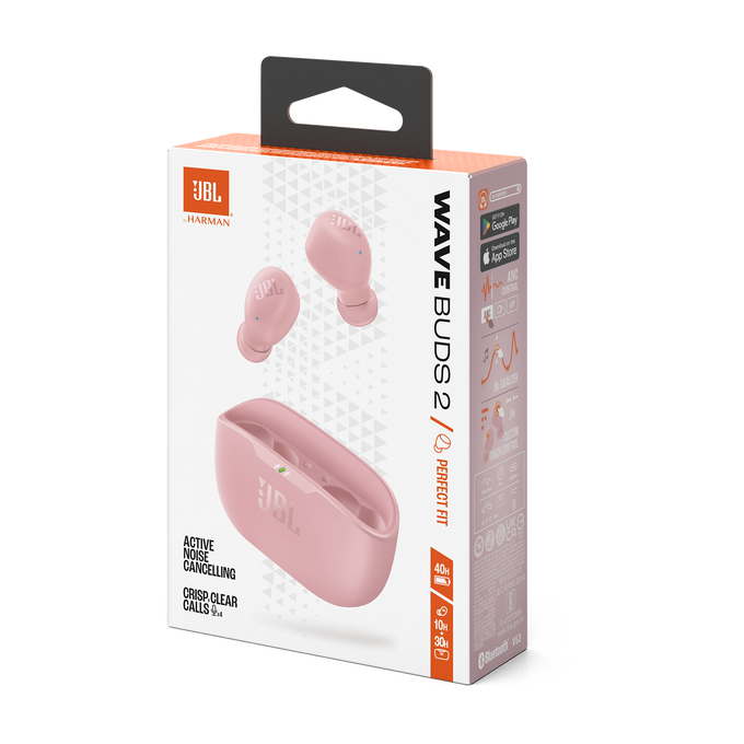 JBL Wave Buds 2 - Pink - True Wireless Noise Cancelling Earbuds - Detailshot 15 image number null